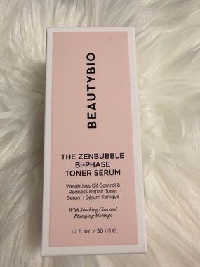 BeautyBio The ZenBubble Bi-Phase
Toner Serum NIB Soothing
Plumping Repair Toner